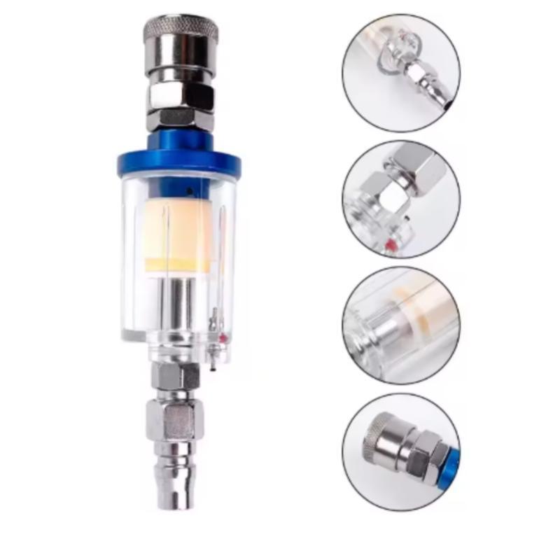 Spray Gun Air Compressor Kit - 1/4 Inch Thread Clear Water Trap