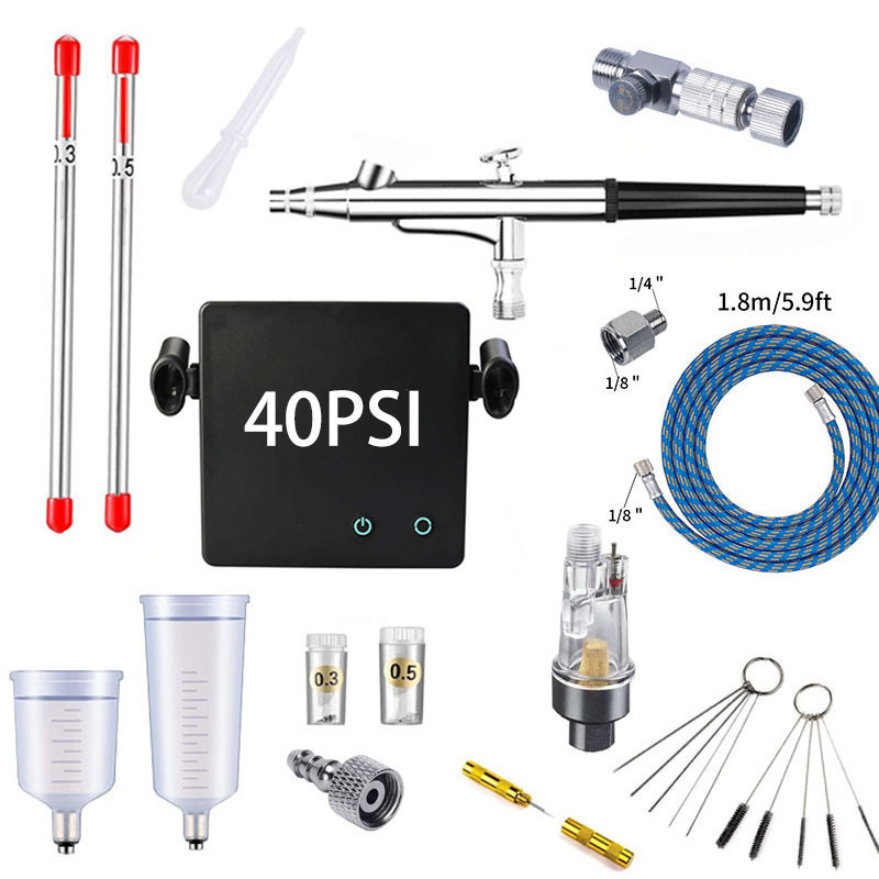 Spray Gun Air Compressor Kit - T001A Airbrush Paint Spray Gun Kit,