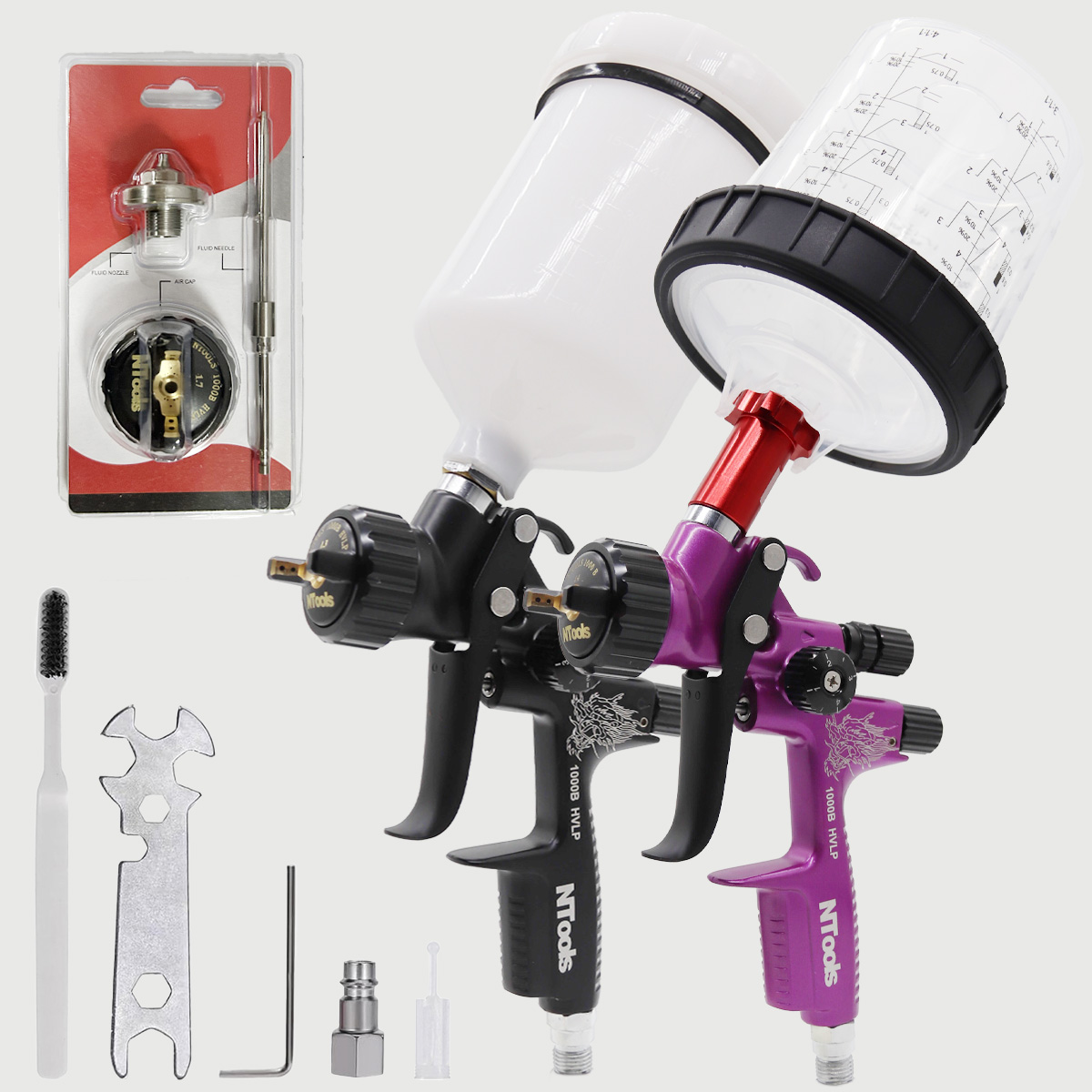 Hvlp Spray Gun Gravity Feed - 1.3mm Paint Spray Gun And 1.4mm
