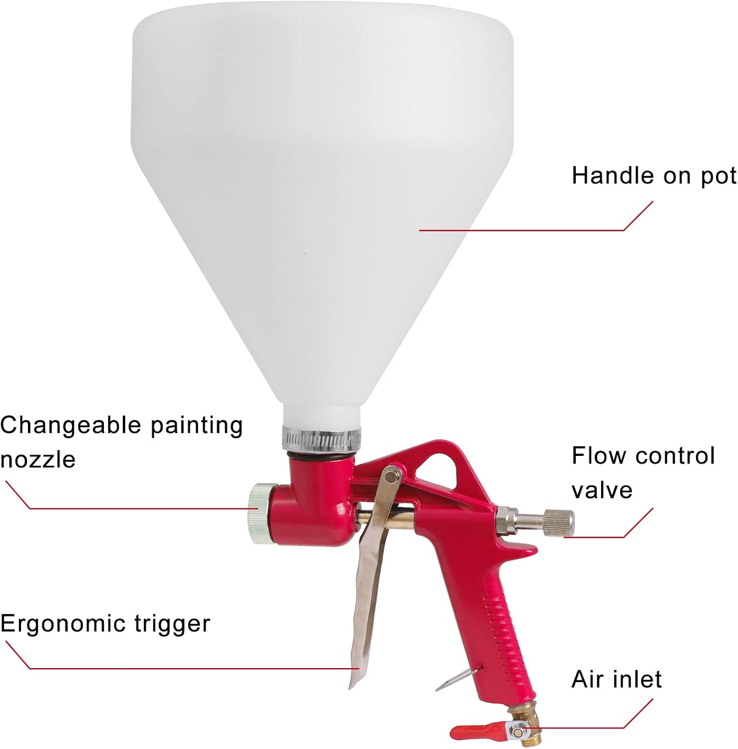 BLUASPAY 1.5L Air Hopper Spray - Texture Spray Hopper Gun review and price