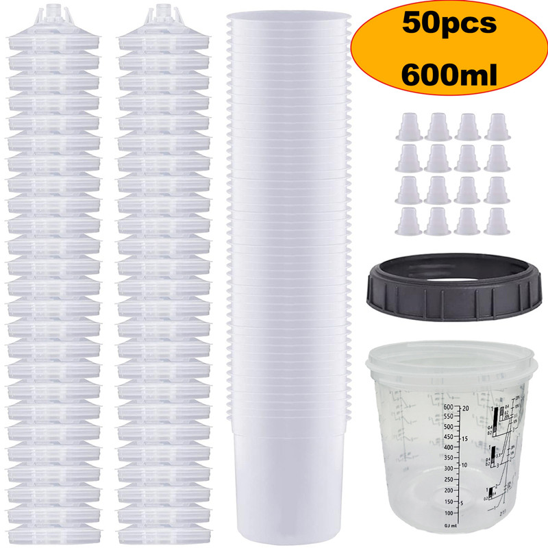 50Pcs/Set Spray Gun Paint Mixi - Hvlp Spray Gun Gravity Feed review and price