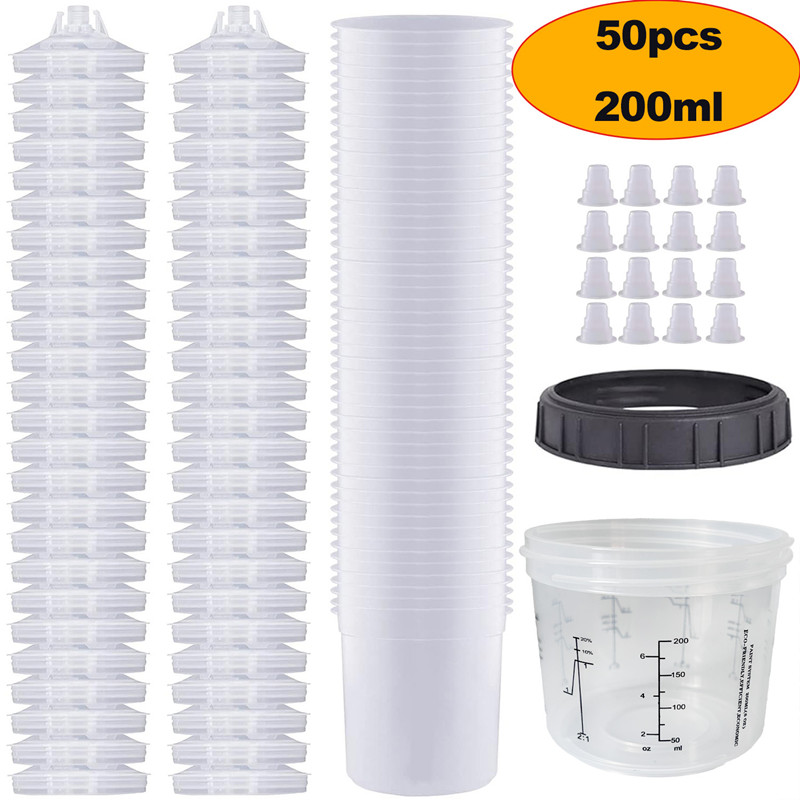50Pcs/Set Spray Gun Paint Mixi - Hvlp Spray Gun Gravity Feed review and price