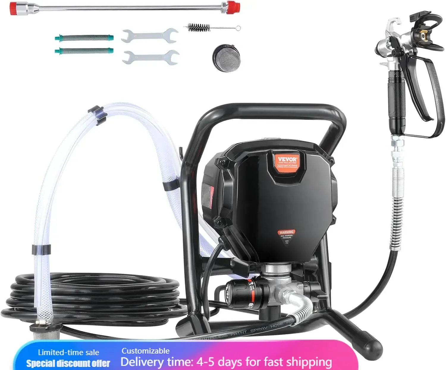 750W Stand Airless Paint Spray - Airless Paint Sprayer 3000Psi review and price