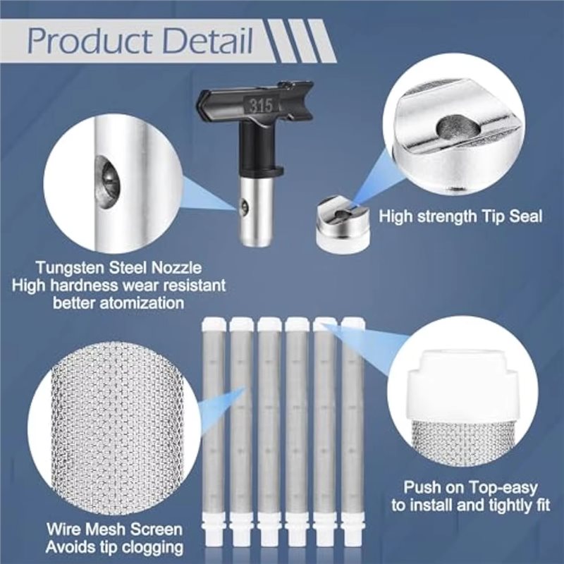 ABMH-Airless Sprayer Nozzle Sp - Paint Sprayer Nozzle Kit review and price
