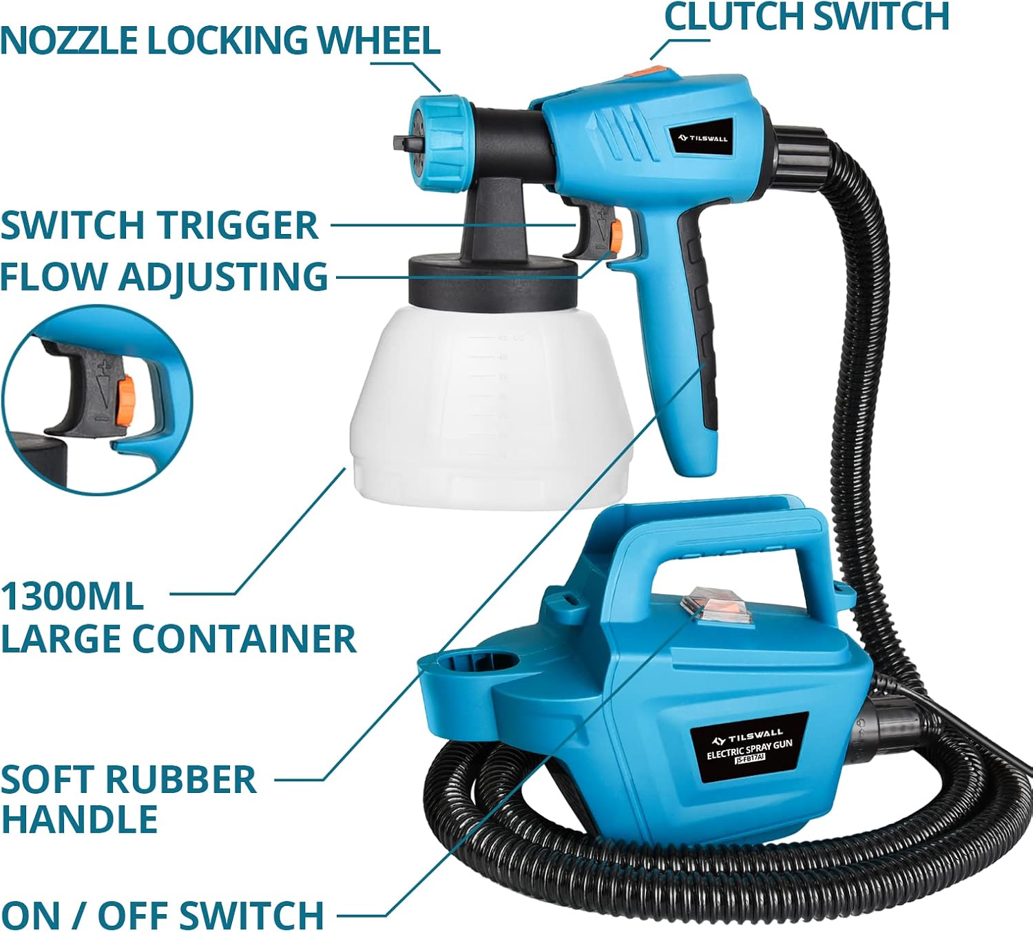 800W HVLP Electric Paint Spray - Electric Paint Sprayer 800W review and price