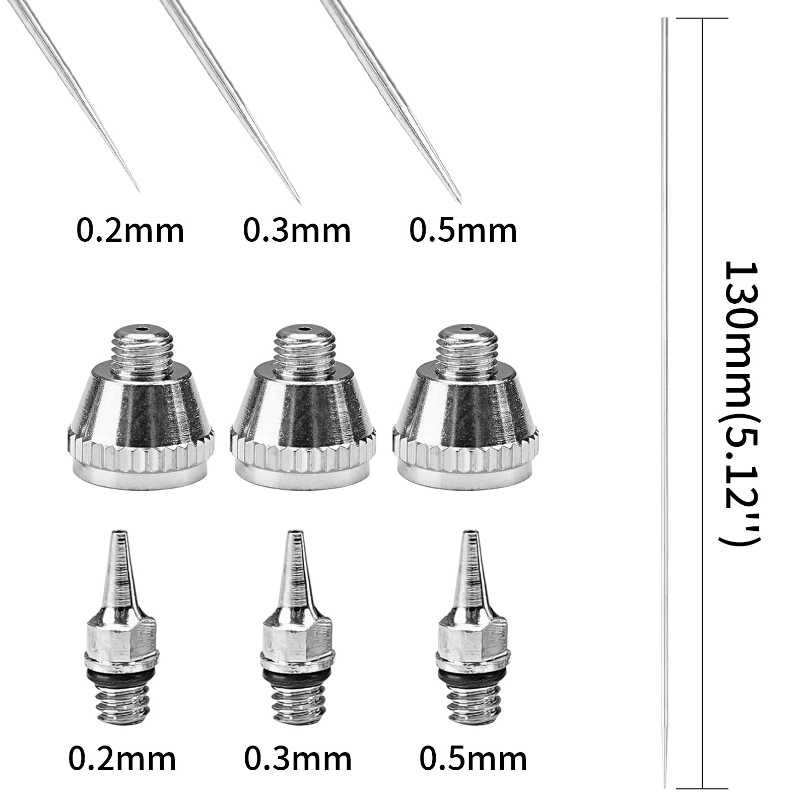 1/3pcs set 0.2/0.3/0.5mm Airbr - Hvlp Spray Gun Gravity Feed review and price