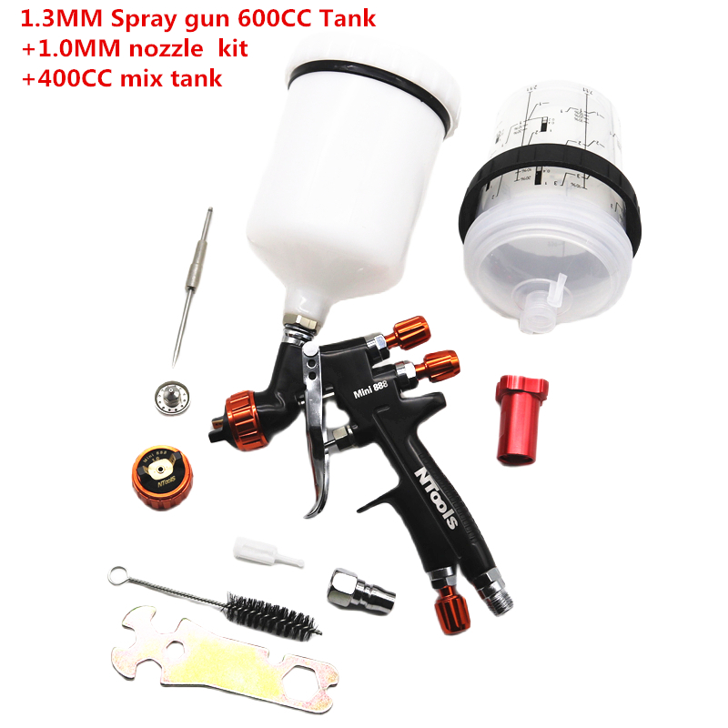 Ntools 1.3MM Spray Gun With 1. - Hvlp Spray Gun Gravity Feed review and price