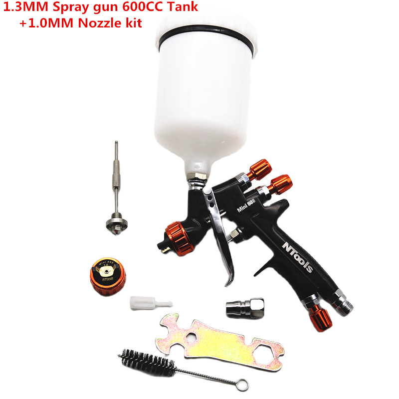 Ntools 1.3MM Spray Gun With 1. - Hvlp Spray Gun Gravity Feed review and price