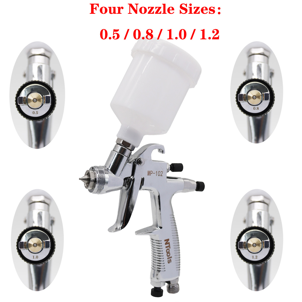 Mini Spray Gun 0.5/0.8/1.0/1.2 - Hvlp Spray Gun Gravity Feed review and price