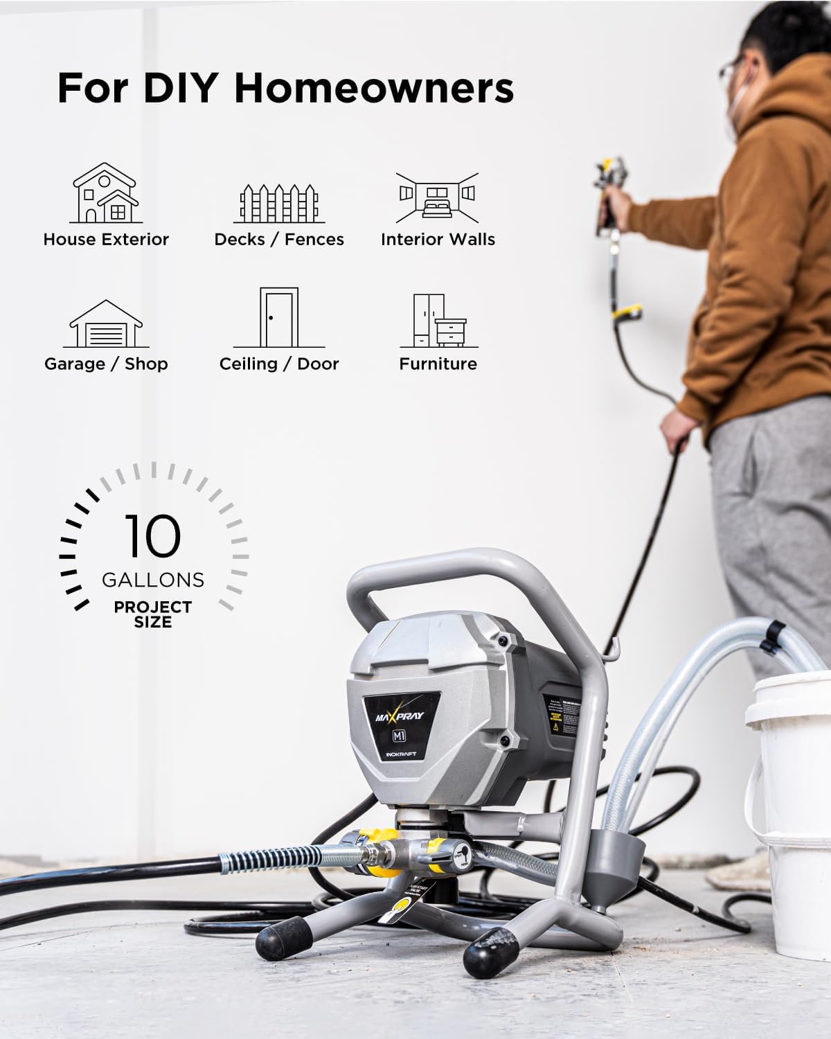 3000 PSI 550W Airless Paint Sp - Paint Sprayer For Fence Deck review and price