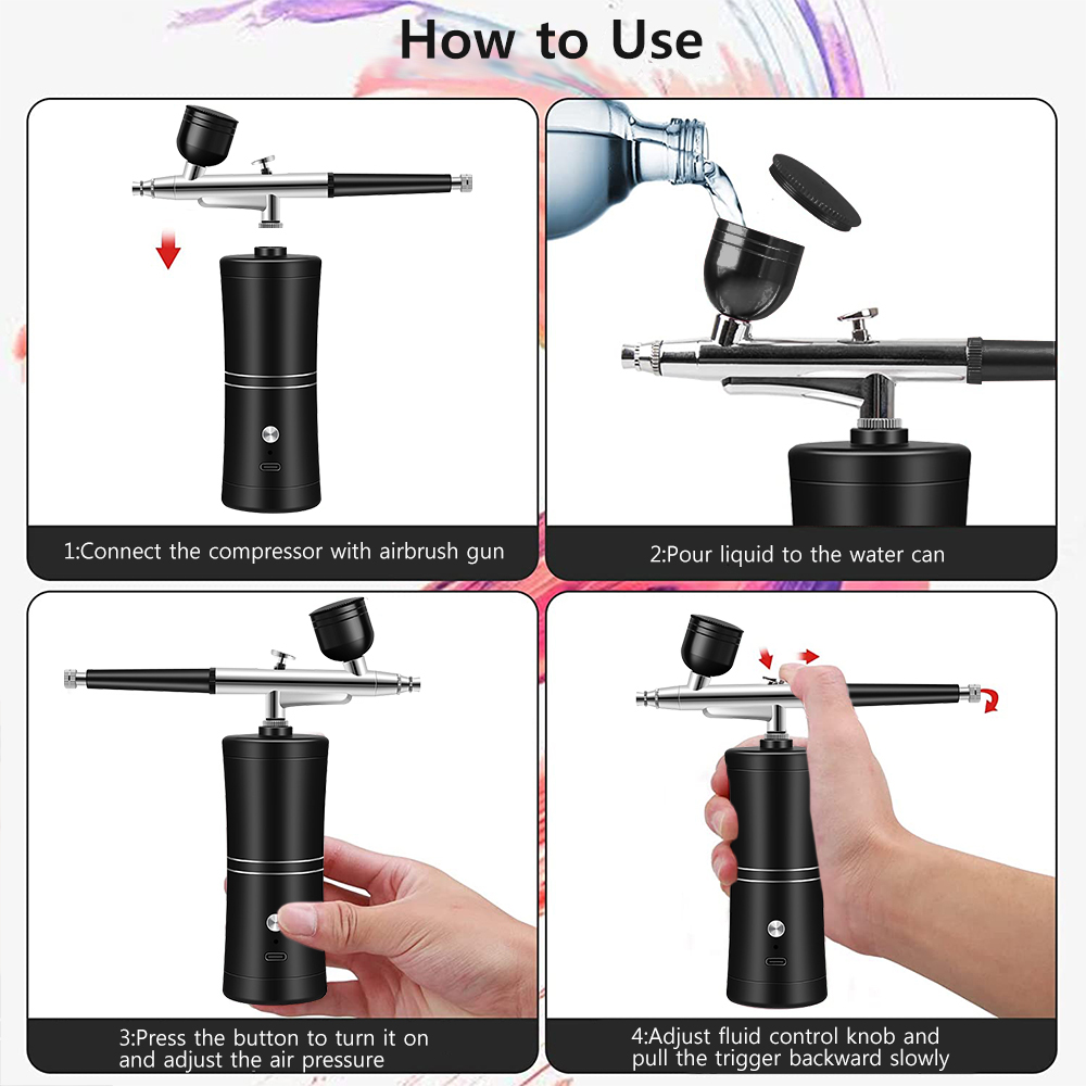 Airbrush Nail with Compressor  - Airbrush Kit Compressor review and price