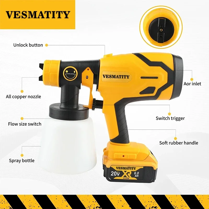 Portable Electric Cordless HVL - Cordless Paint Sprayer 20V review and price