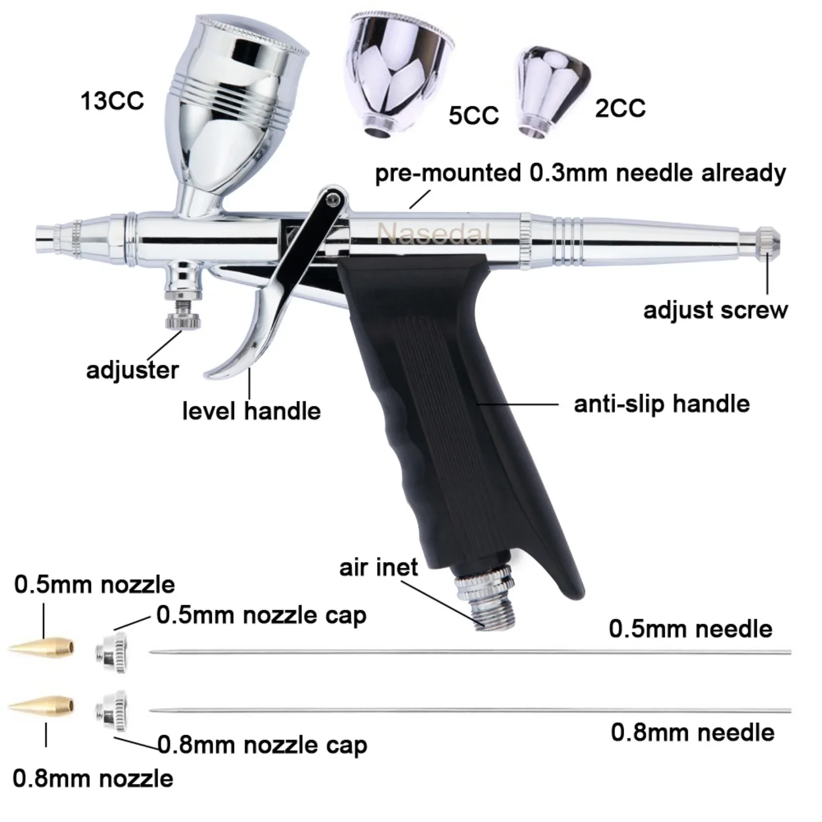 Nasedal Airbrush Air Compresso - Spray Gun Air Compressor Kit review and price