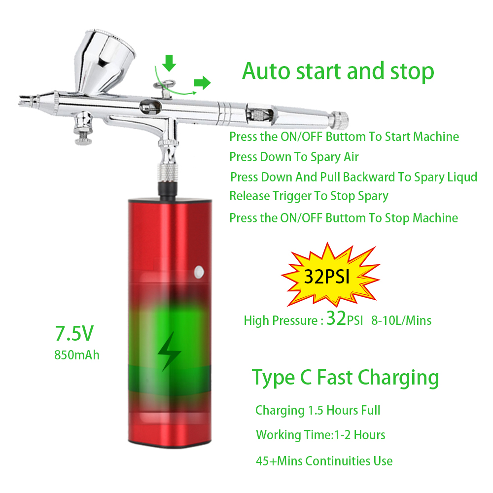 RIBO TM80S-180W Wholesale Cord - Spray Gun Air Compressor Kit review and price