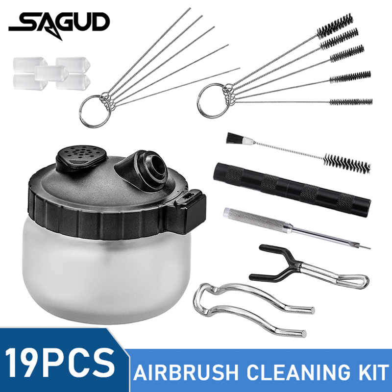 SAGUD 19PCS Airbrush Cleaning  - Airbrush Kit Compressor review and price