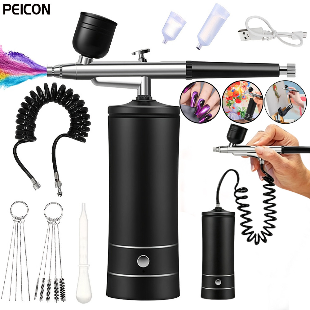 Portable Airbrush Kit with Com - Spray Gun Air Compressor Kit review and price
