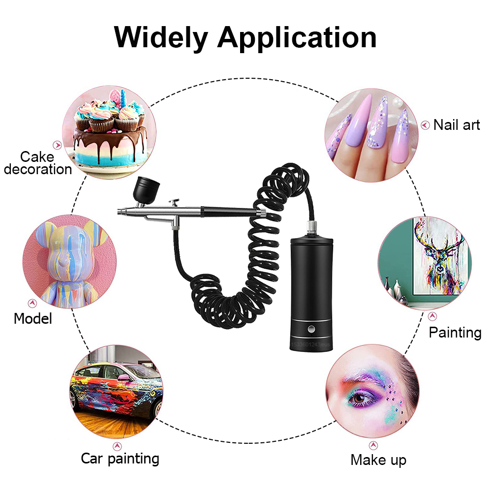 Portable Airbrush Kit with Com - Spray Gun Air Compressor Kit review and price