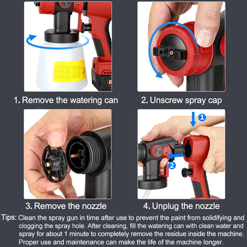 800ML Cordless Electric Spray  - Cordless Paint Sprayer 20V review and price
